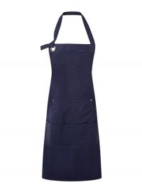 Latzschürze mit Taschen Blau